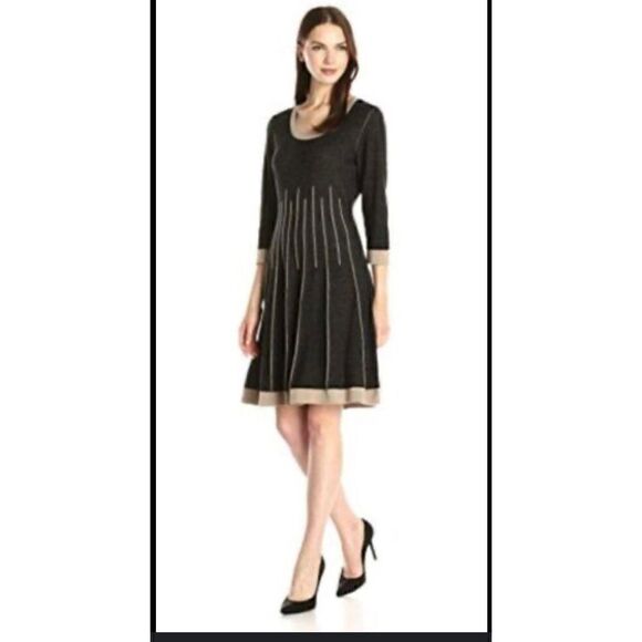 Nine West Fit Flare Sweater Dress - Picture 1 of 7